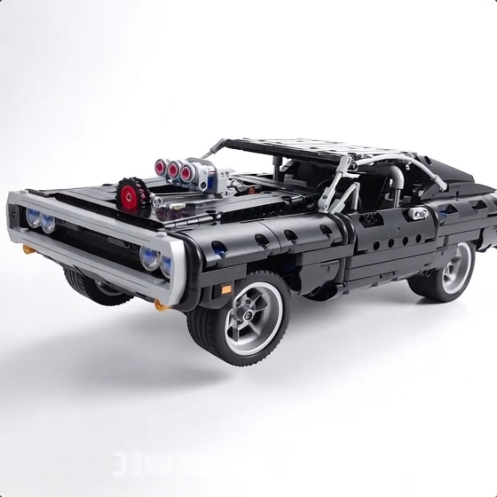 Carrinho de corrida Dodge Charger bloco de montar