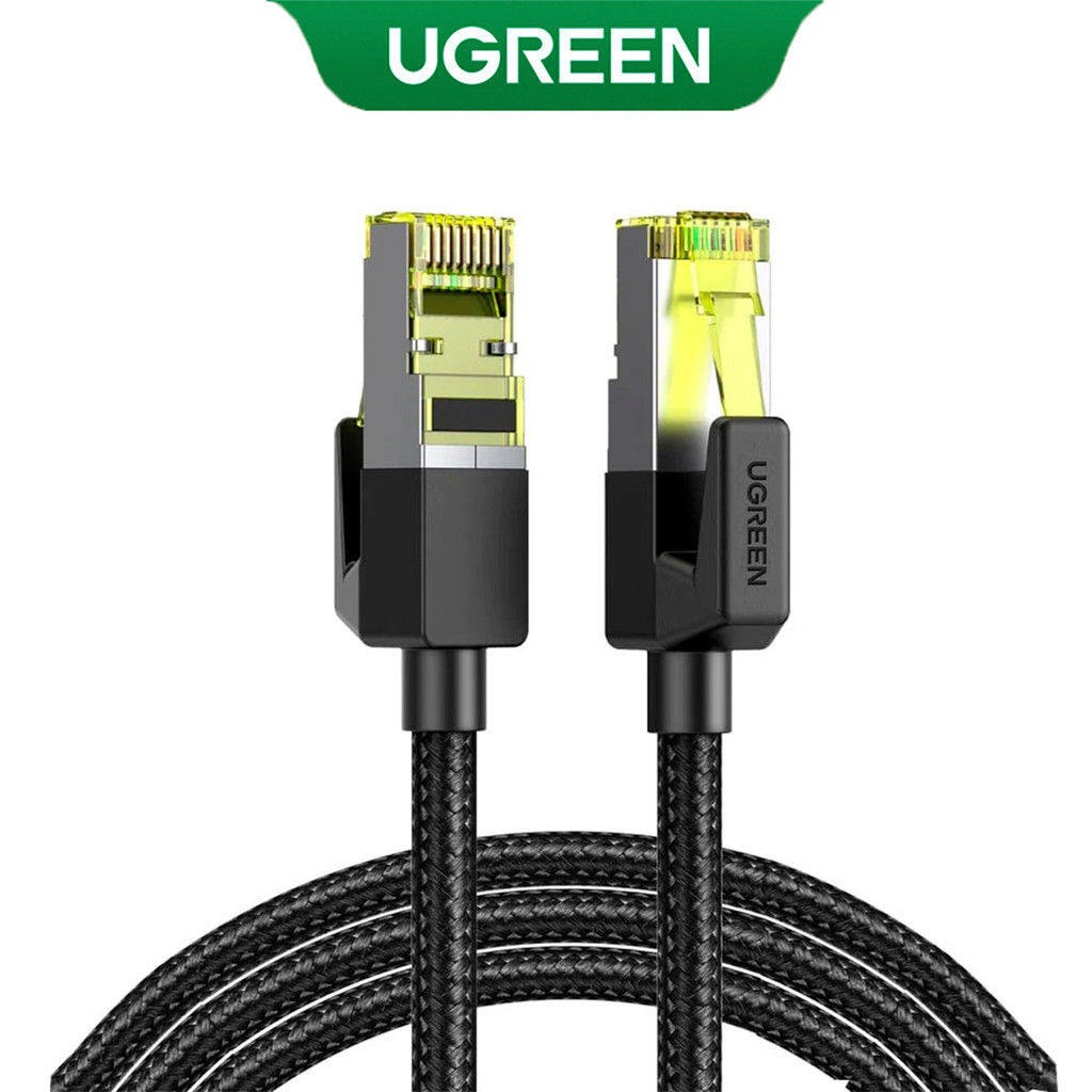 UGREEN Cabo de Rede Rj45 Cat7 F/FTP 10Gbps 50cm Preto