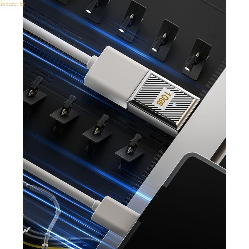 Adaptador USB Para Tipo C 120W 6A-Macho Carregador Conversor Transferência 10Gbps
