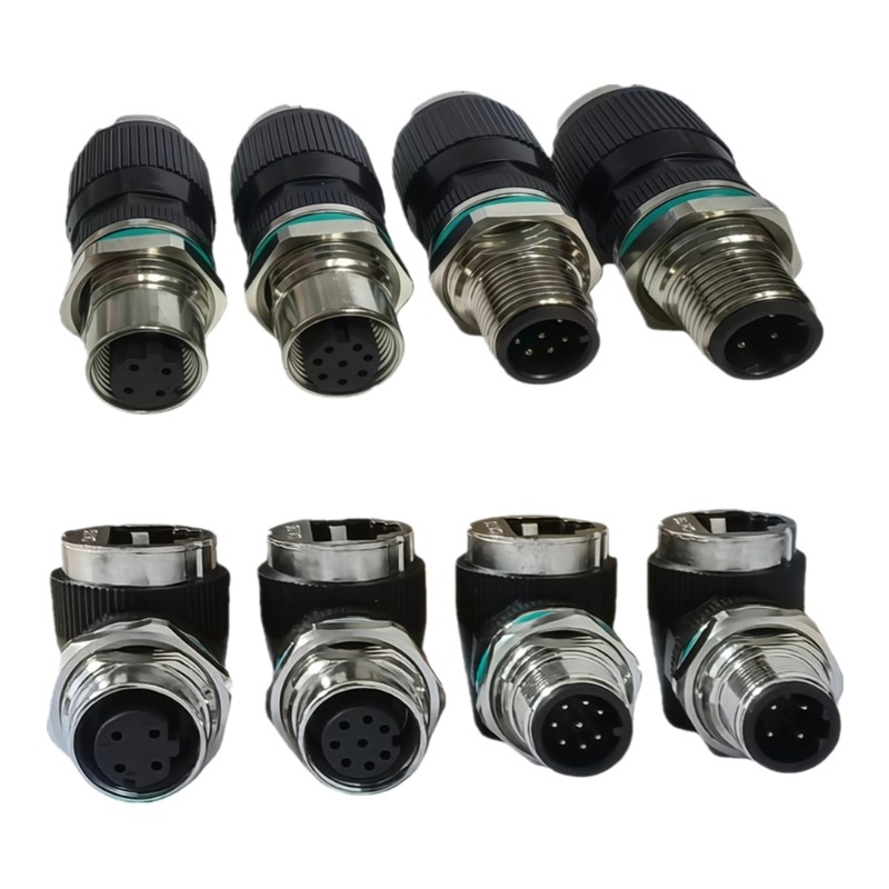KOKO 12mm 8Pin A Tipo Para Adaptador Industrial RJ45 Construção À Prova D'água Suporta Cat6 Cat5e Cat5 10Gbps Transferên