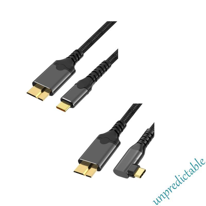 USB C Para Armazenamento Externo 3 1 MicroB 10Gbps Design Transferência Camada Externa Têxtil E