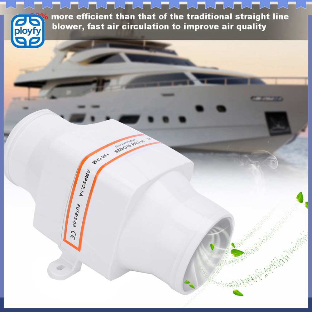 Ployfy-br Luqeeg Marine Bilge Air Blower Ventilador de ventilação de caravana resistente para edifícios de iates