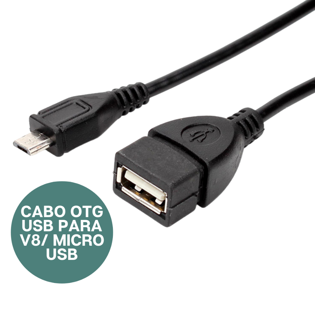 Cabo OTG Micro USB V8 Adaptador USB
