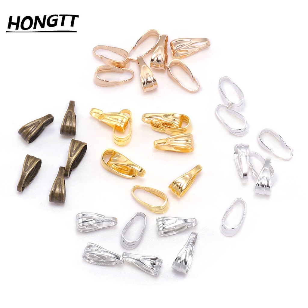 100pcs/lot Pendant Clips Pinch Pedaços De Fermento Fivela De Charme Conector De Gancho Para A Fabricação De Joias DIY