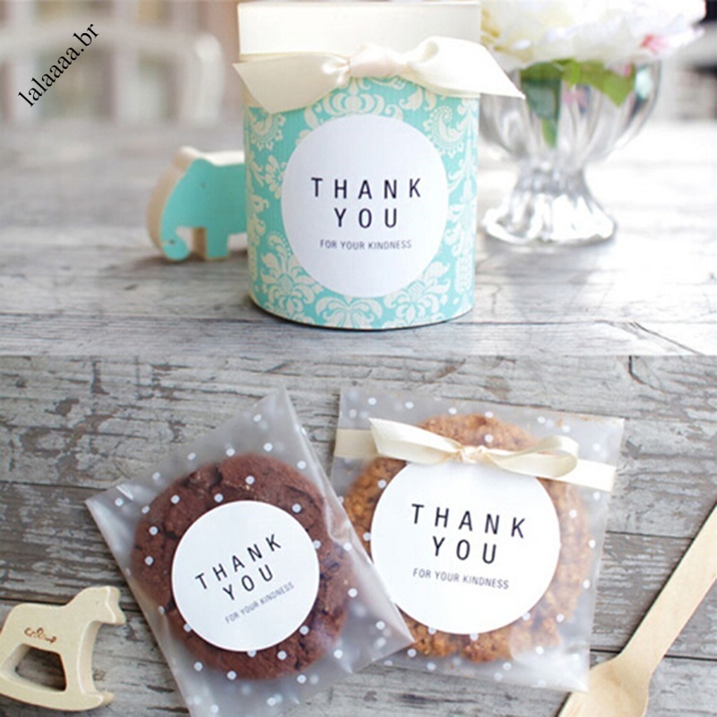 100pcs/lot Plastic Transparent Cellophane Polka Dot Candy Cookie Gift Bag with DIY Self Adhesive Pouch Wedding Bag