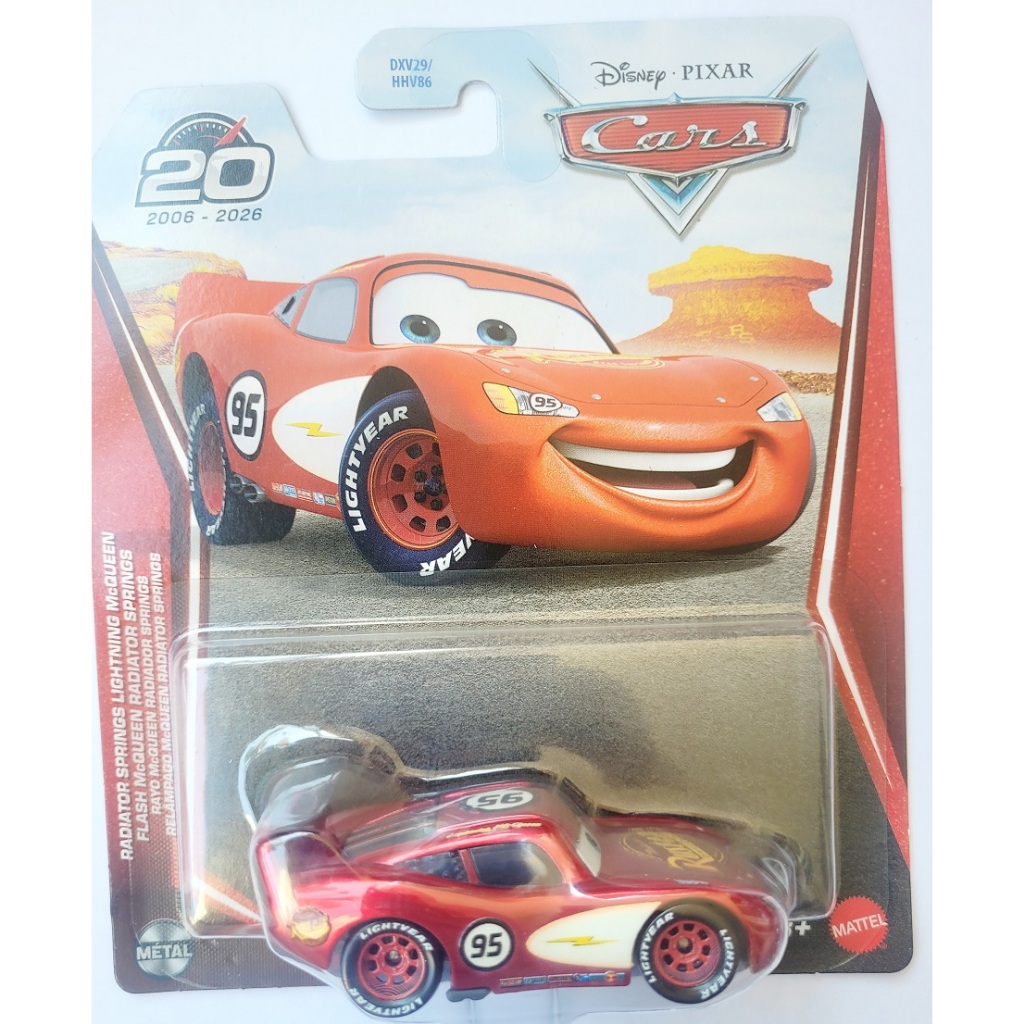 Disney Cars Radiator Springs Lightning McQueen Raio Relâmpago Metálico Mattel 1:55