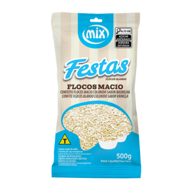 FLOCOS BRANCO CREME SABOR BAUNILHA 500 GR MIX