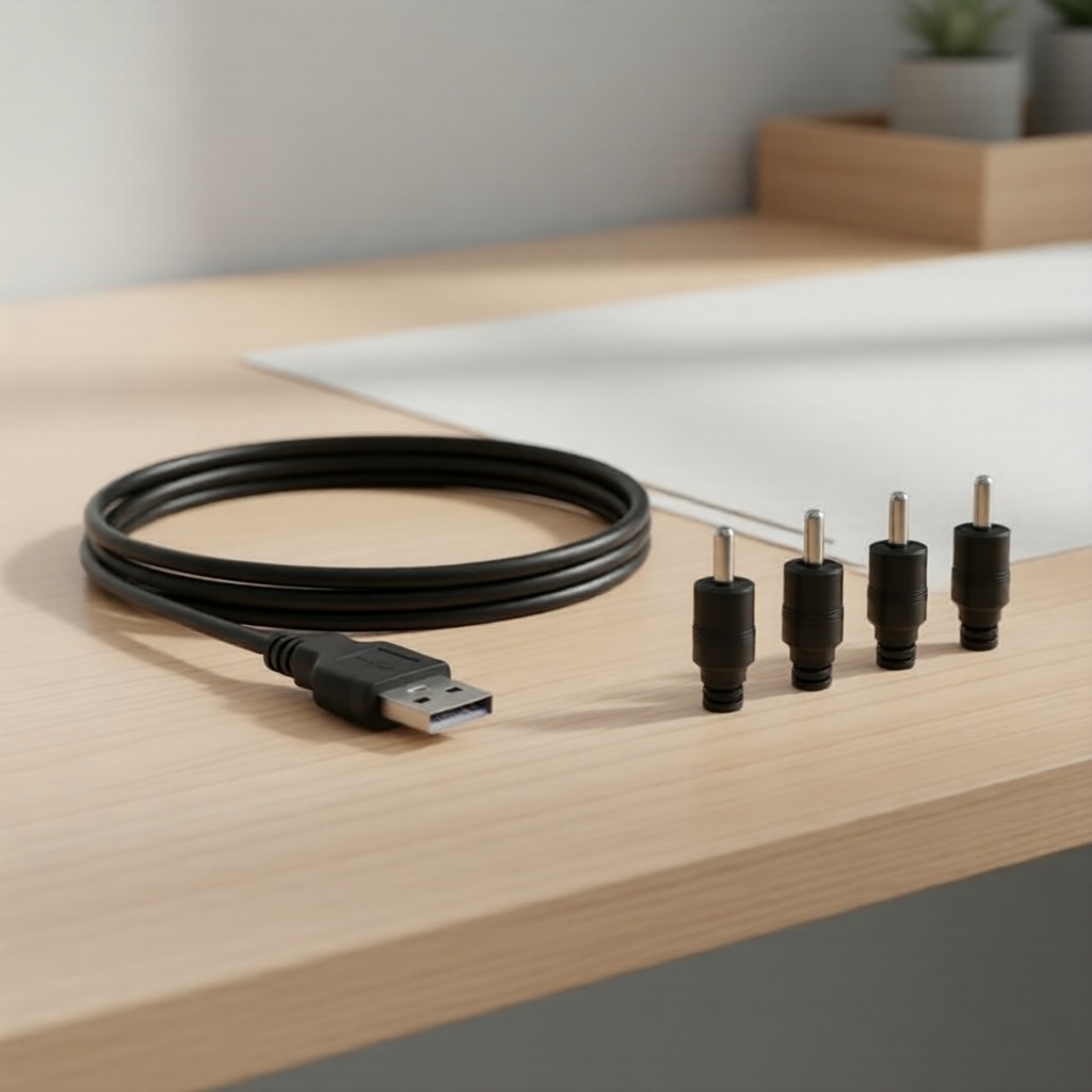 Cabo Adaptador USB 5V para DC 5 em 1 – Cabo de alimentação para roteador, mini ventilador, alto-falante, câmera