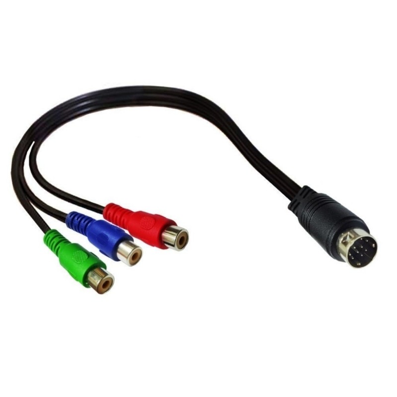 Bmico DIN 9Pin Para Vídeo Som AV Fêmea 3RCA Home Theater E Sistemas Jogos