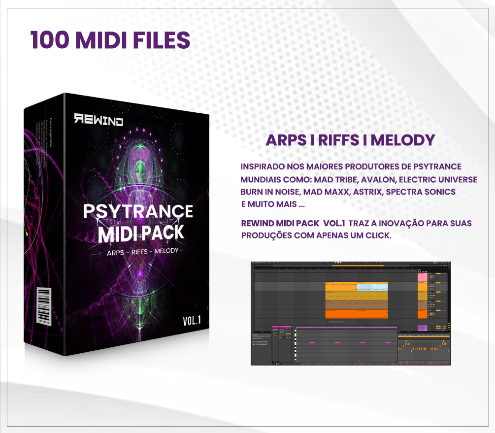 Rewind Psytrance Midi Pack Vol.1