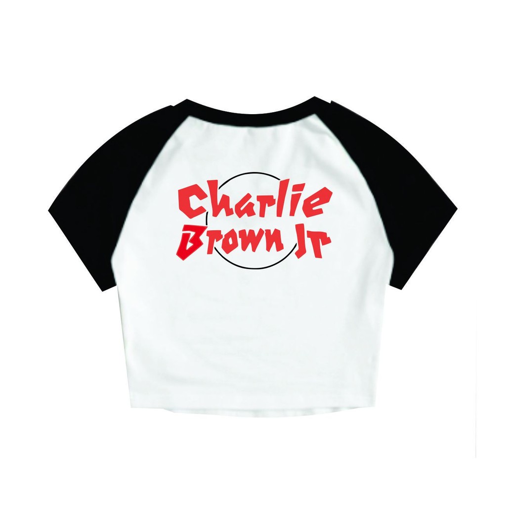 Cropped Raglan Feminino Tumblr blogueira Charlie B. Chorão Jr Skate Vibration feminina curta
