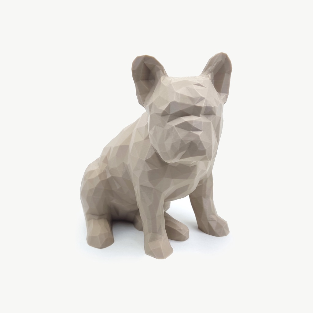 Enfeite Miniatura Buldogue Francês 3D Seated Model 2