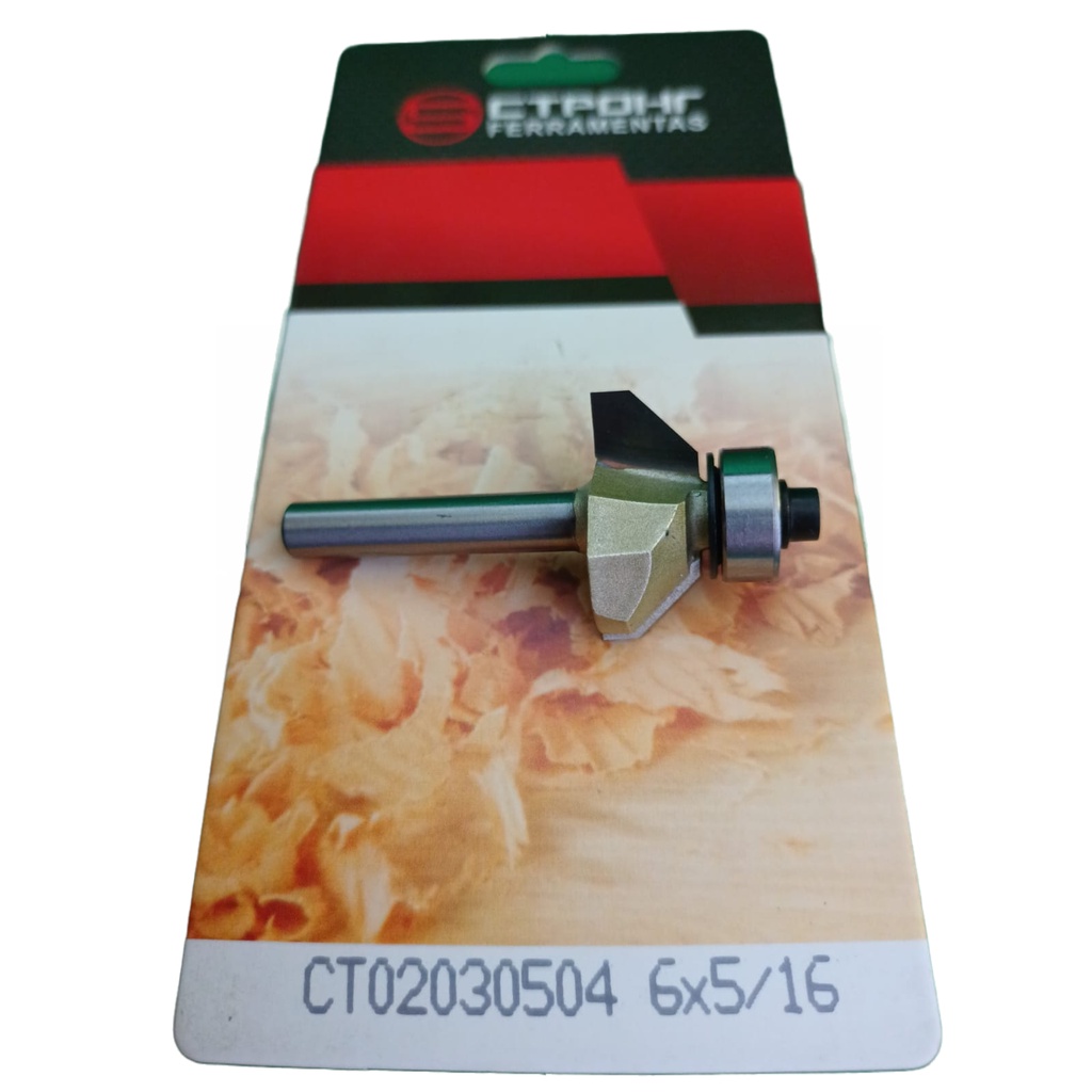 Fresa Chanfro 45 Graus Com rolamento 6mm X 5/16 (8mm) Widea