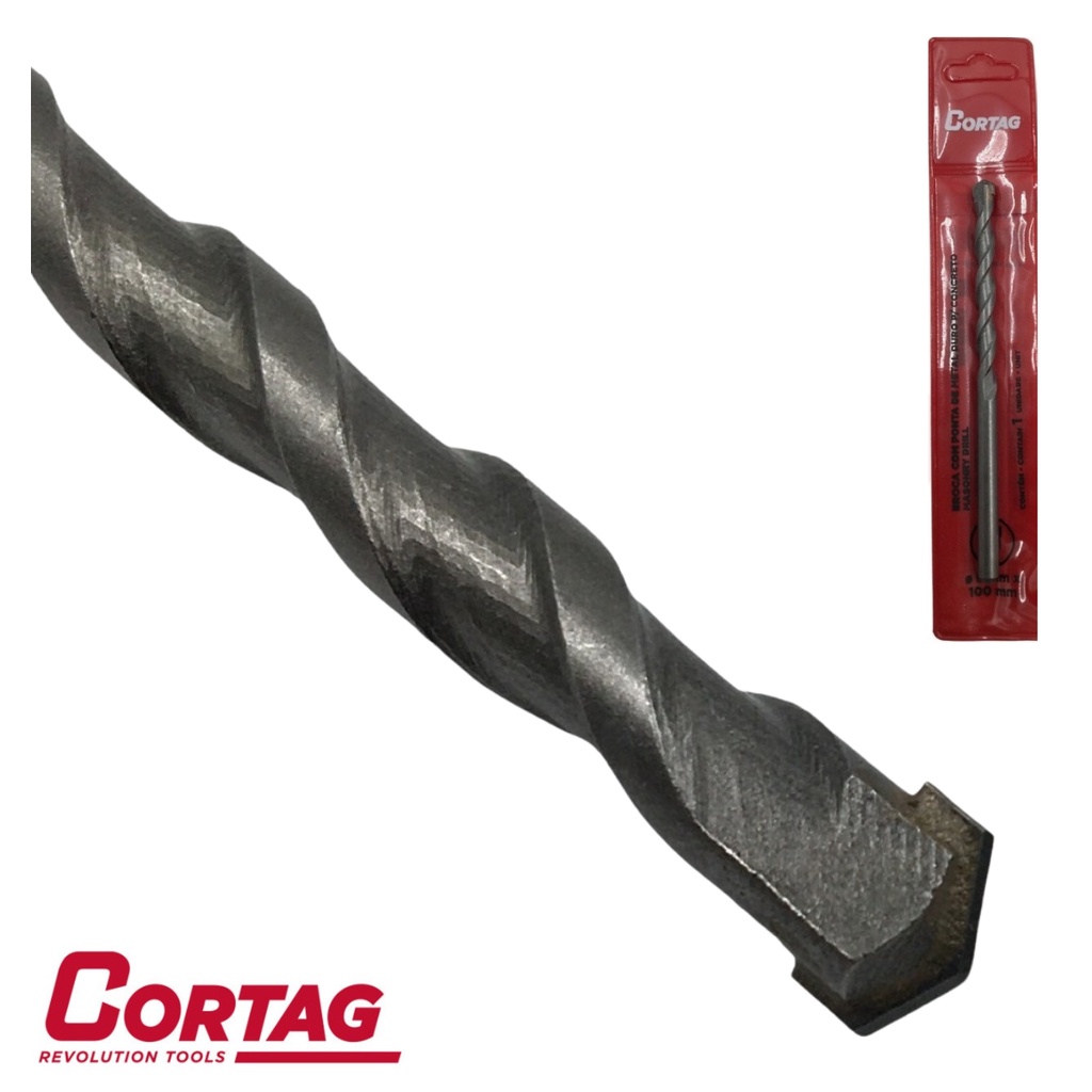 Broca Com Widea/metal Duro Para Concreto Parede 8mm/10mm Cortag