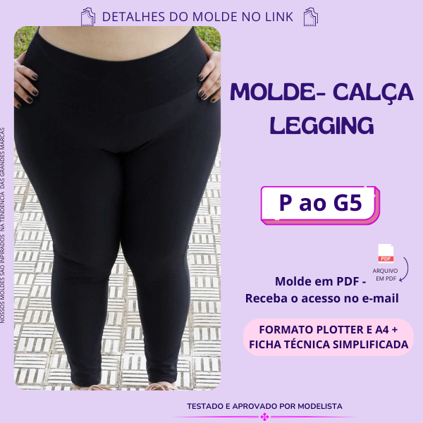 MOLDE CALÇA LEGGING PLUS SIZE