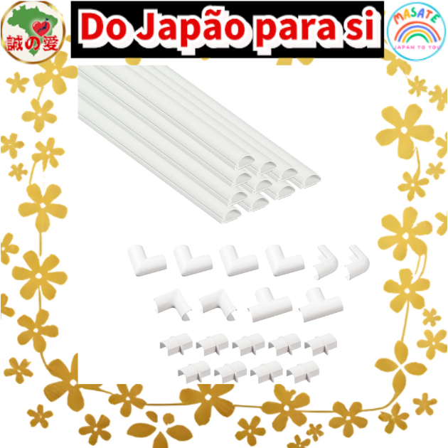 D-Line Half Round Cord Cover Self-Adhesive Cable Raceway On-Wall Cord Organizer 【Do Japão para você】