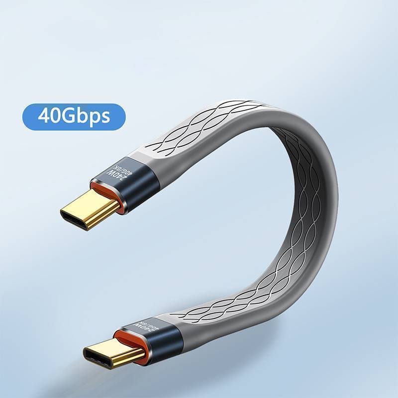 [jageekt] Cabo De Dados USB4 Compatível Thunderbolt 3 4 40 Gbps USB C Para Type Curto 240W 8K60Hz 15 Pro Max SSD BR