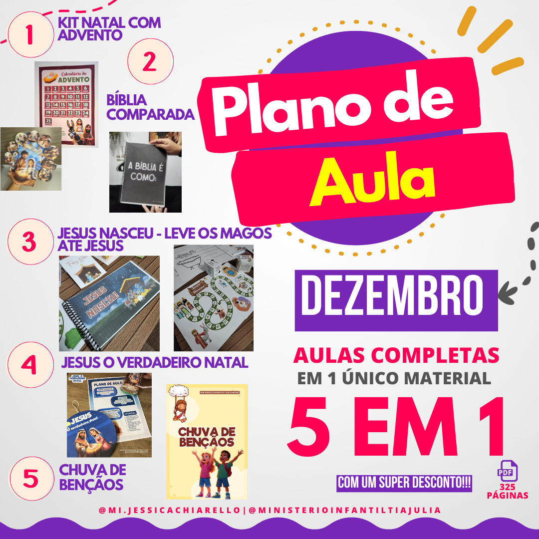 PLANO DE AULA PARA DEZEMBRO ???? DIA DA BÍBLIA, NATAL E CULTO DA VIRADA!