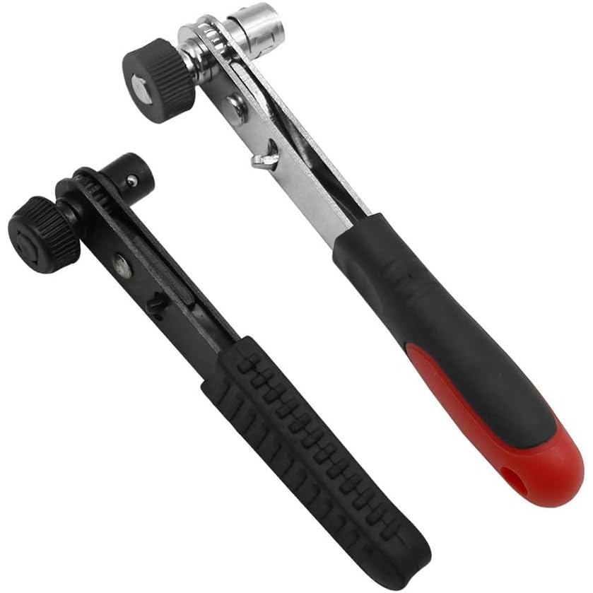 2 Pack Stubby Ratchet 1/4 Socket Bit Driver Portable Male & Female Ratcheting Wrench for Screwdriver Bit Set Hex Shank D