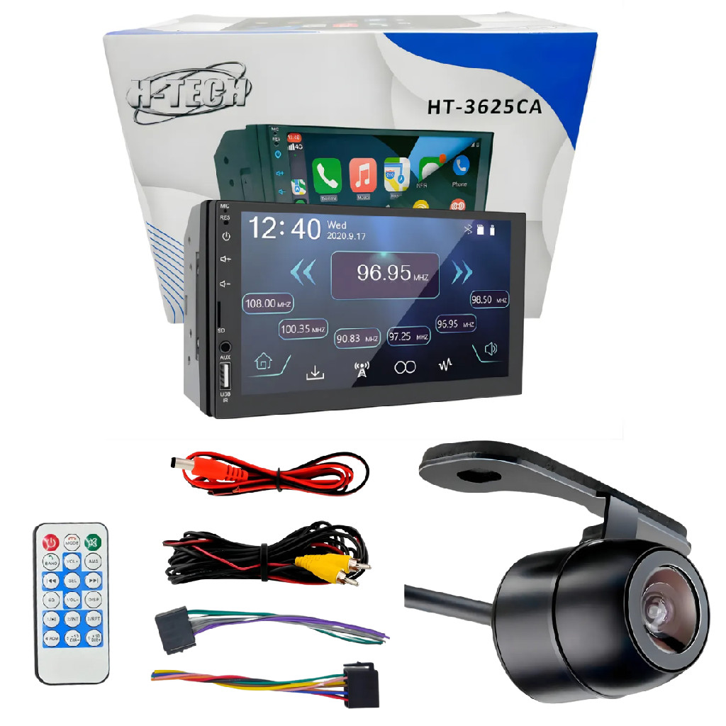 Central Multimídia 7pol 2din + Câmera De Ré 120° Cr50 H-tech