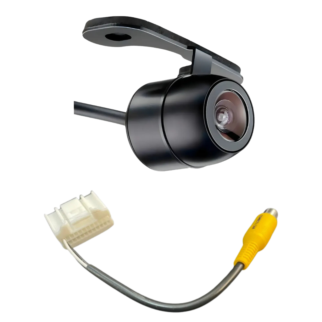 Kit Câmera De Ré 120° H-Tech Borboleta Com Chicote Ccv4 Toyota Yaris - Conecta Car