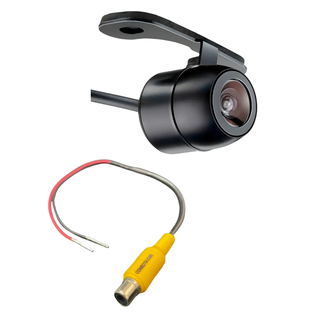 Câmera De Ré 120° H-tech Borboleta Com Chicote Renault - Conecta Car