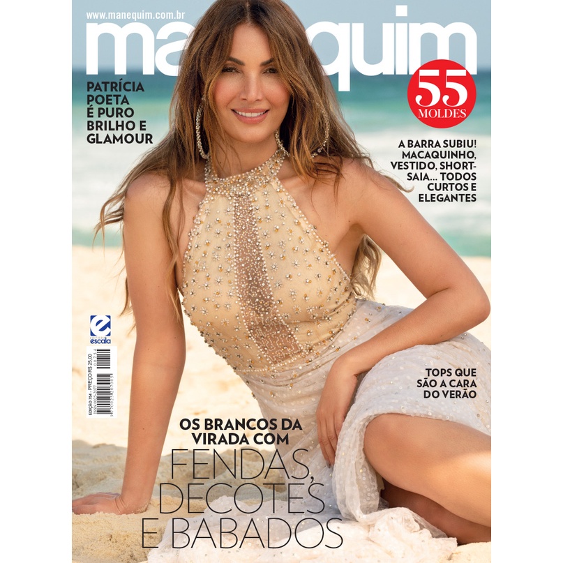 Revista Manequim Edição 754 - Os Brancos da Virada com Fendas, Decotes e Babados