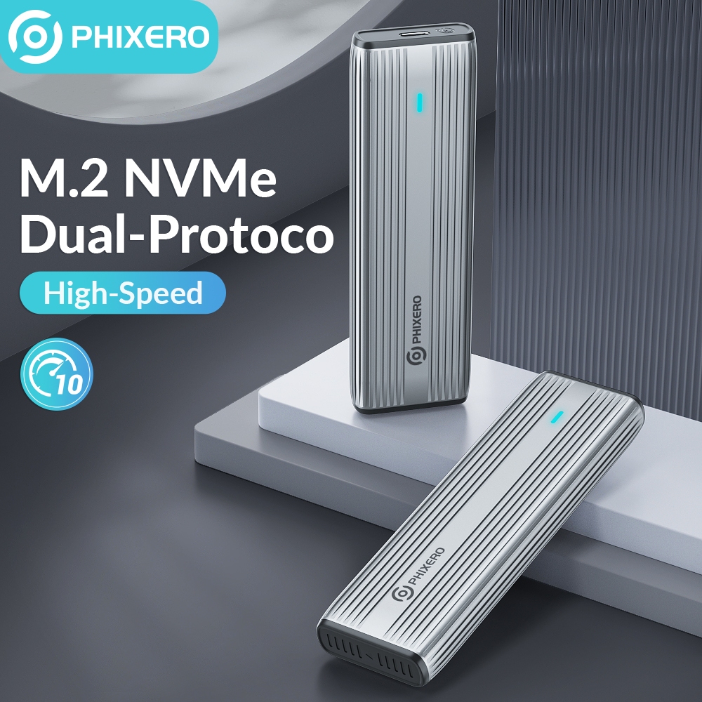 Case Para SSD NVMe M.2 PHIXERO USB-C 10Gbps