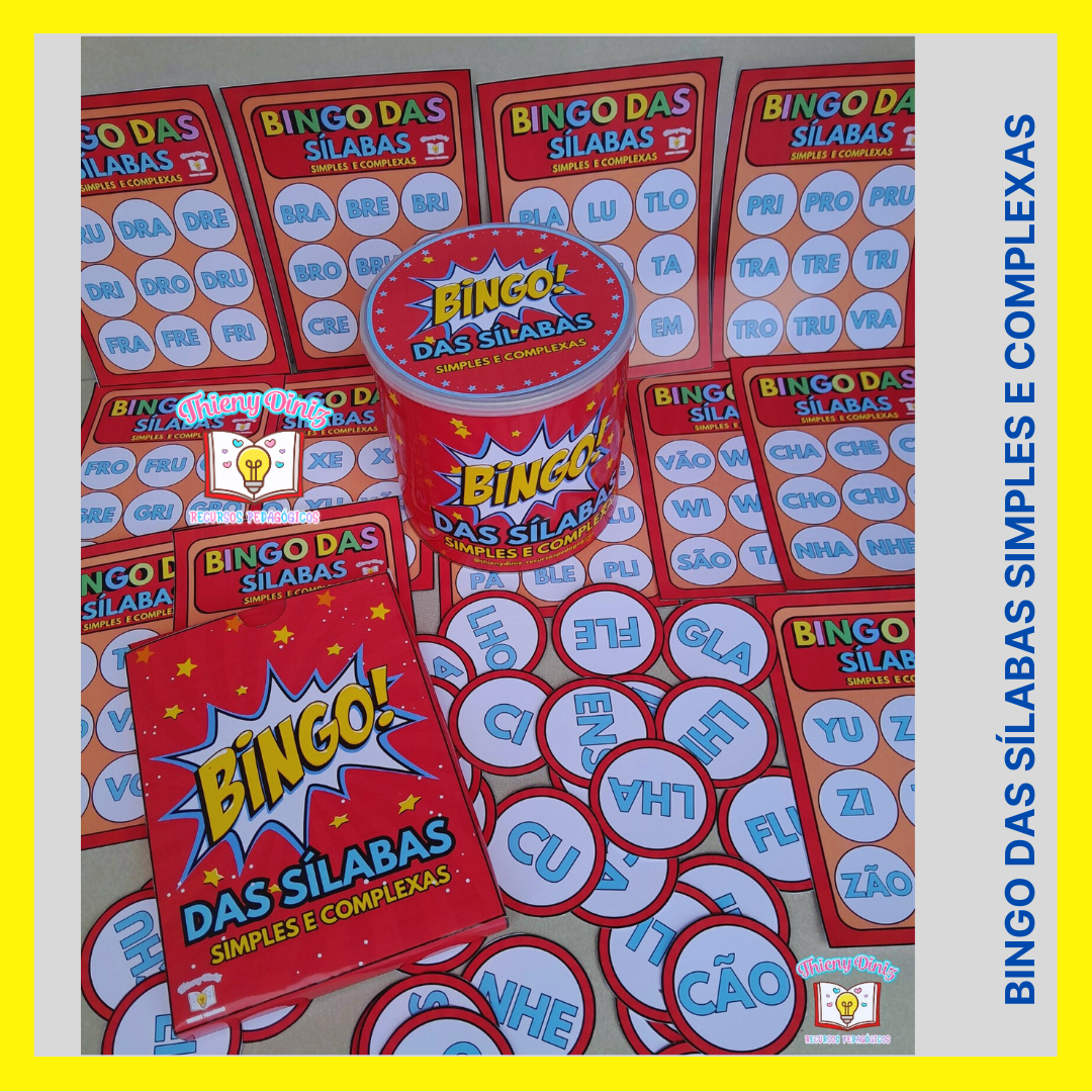 BINGO DAS SÍLABAS SIMPLES E COMPLEXAS