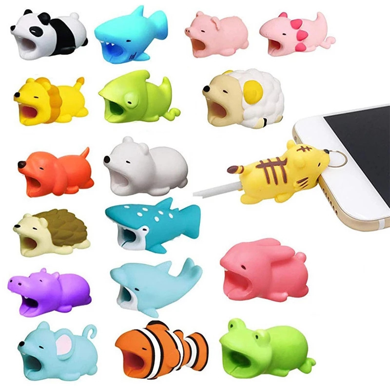 Capa Protetora De Dados De Carregador USB De Mordida De Animal Fofo Para Proteção De Fio De Iphone Ipad