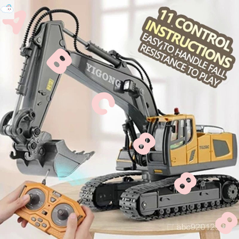 RC Escavadeira Dumper Car 2.4G Controle Remoto Engenharia Veículo Crawler Truck Bulldozer Brinquedos para Meninos Crianç