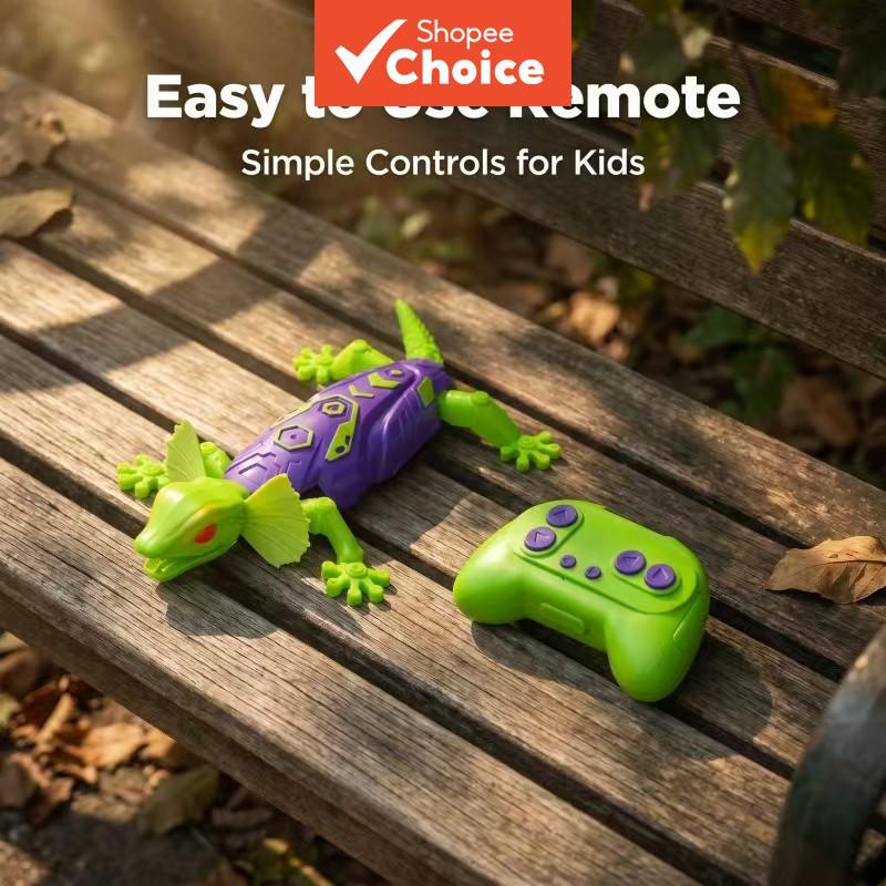Controle Remoto Elétrico Avançado Gecko Brinquedo De Escalada De Parede Mudança De Cor Lagarto Prank RC Car Crawler Anim