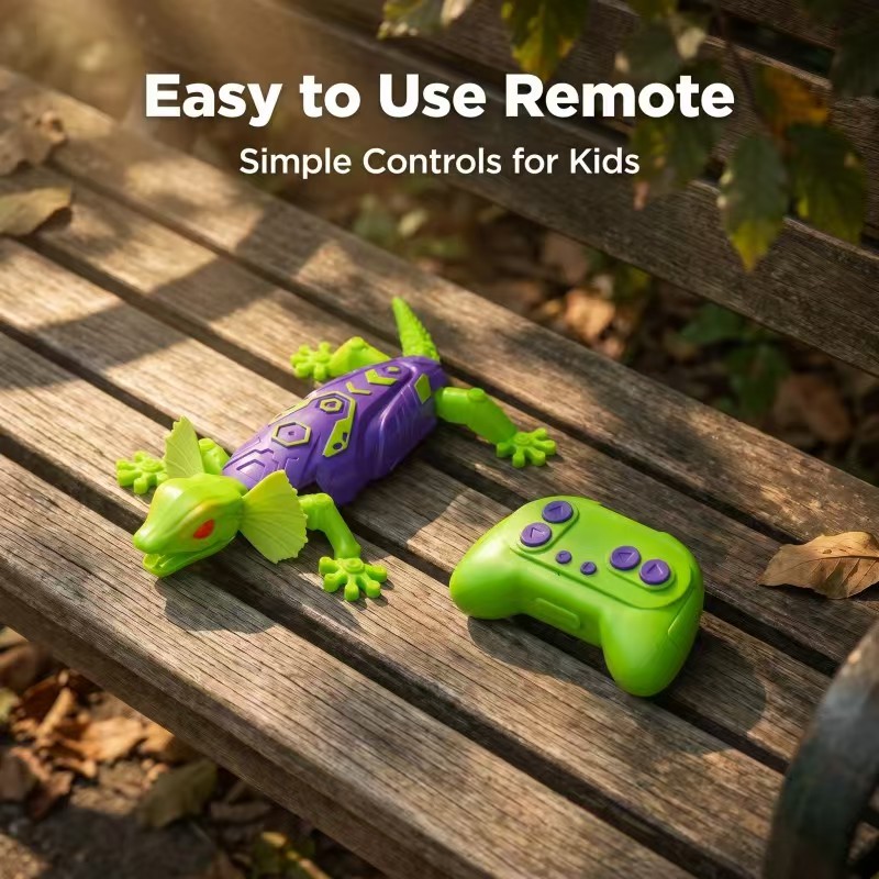 Controle Remoto Elétrico Avançado Gecko Brinquedo De Escalada De Parede Mudança De Cor Lagarto Prank RC Car Crawler Anim