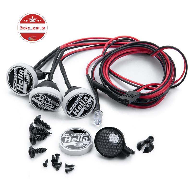 4 Unidades Kit De Luzes LED Faróis Holofotes Para SCX10 Wraith RR10 TRX4 TRX6 1/10 RC Crawler Car Upgrade Parts