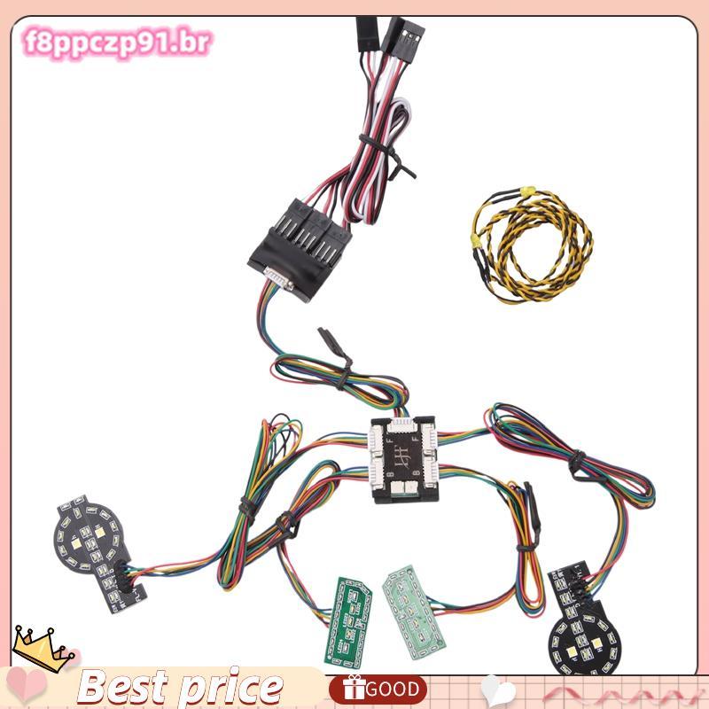 Sistema De Iluminação De Ligação Traseira Dianteira Grupo De Luz LED Para-4 2021 1/10 RC Crawler Car Upgrade Parts
