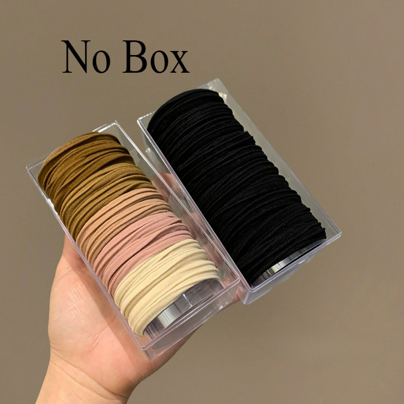 10PCS Elásticos Para Cabelos Macios Faixas Básicas De Scrunchie High Ponytail Rubber