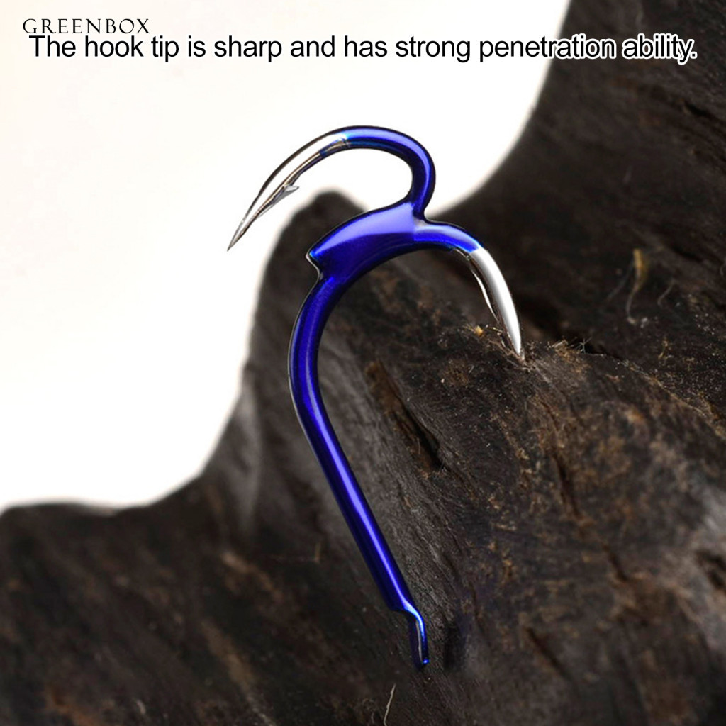 Double Tip Fish Hook Fishinghook 10pcs High Carbon Steel Fishing Hooks with Barbs – Sharp Durable Open Shank Anti-esca