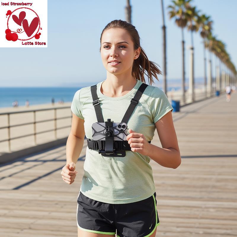 Beautyus Suporte Ajustável Para Telefone No Peito Com Alças Respiráveis POV Mãos Livres Vlogging , Corrida , Equitação ,