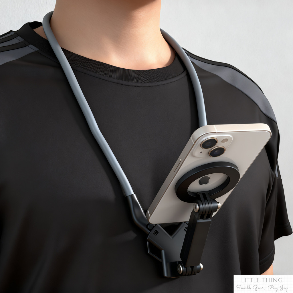Suporte Magnético Para Telefone Com Montagem No Pescoço , POV Flexível Vlogging , Transmissão Ao Vivo E GPS Carro