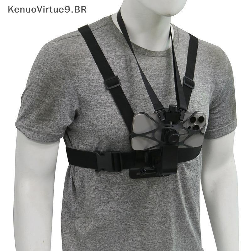 KVBR Suporte Ajustável Para Telefone No Peito , Com Tiras Elásticas , Ajuste Universal Vlogging , Gravação POV , Corrida