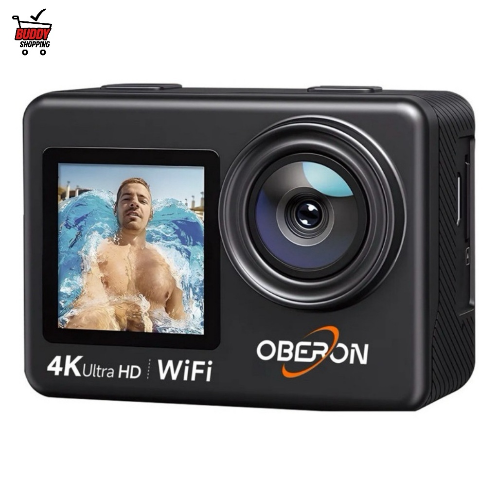 Câmera de Ação 4K OR-CF1003 Wi‑Fi Tela Dupla 170° com Case para Esportes