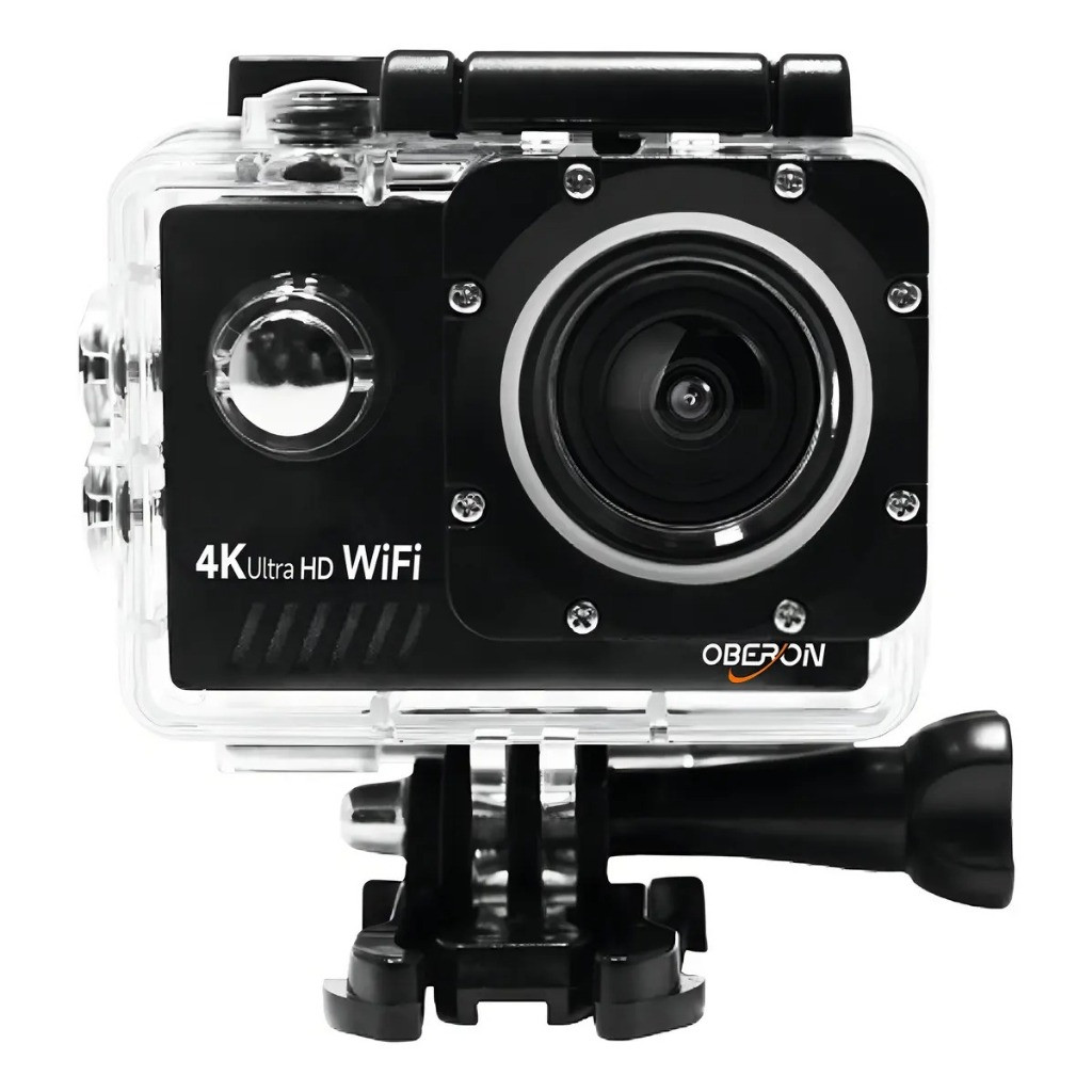 Câmera 4K para Capacete OR-CF1002 WiFi Lente Grande Angular 170° Tela 2” e HDMI