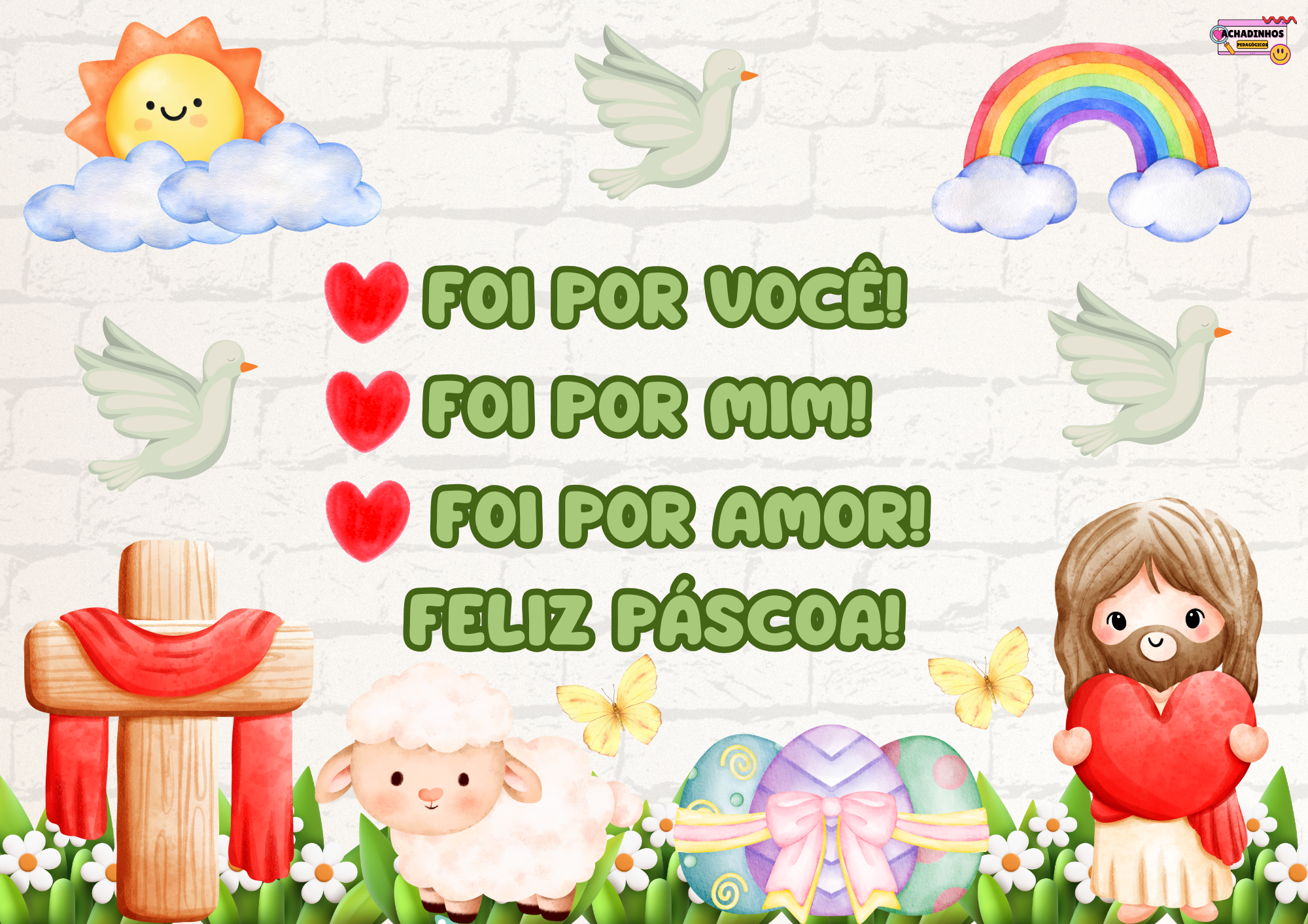 ????✝️????Painel para Parede - Páscoa Cristã