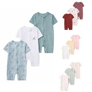 3 PCS Moda Cartoon Bebê Menino Menina Bodysuits 100 % Algodão Manga Curta Macacões Macios
