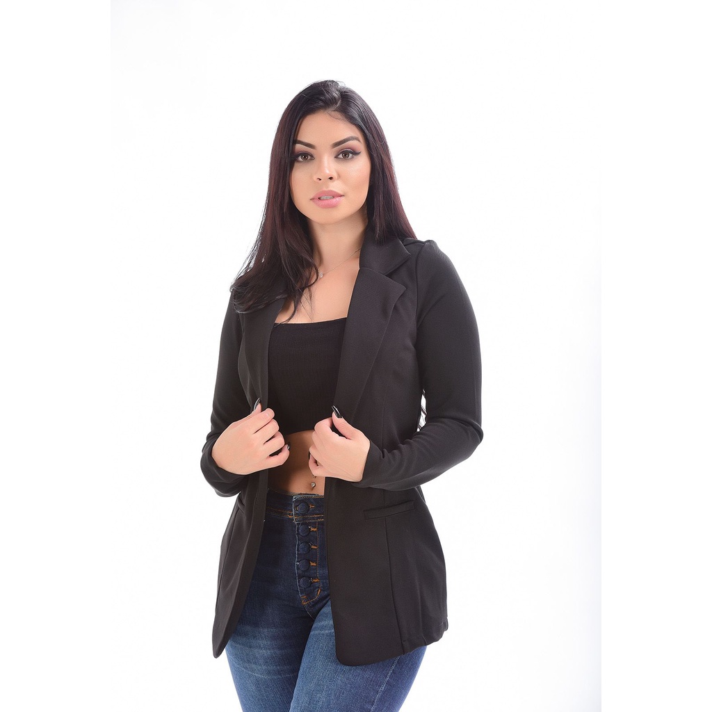 Máxi Blazer Alongado Manga Longa