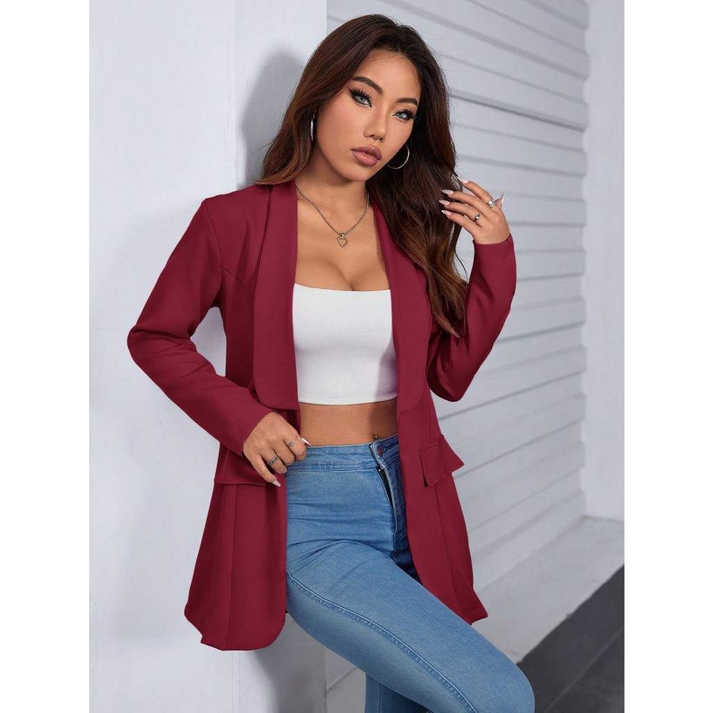 4043Blazer Feminino/Alfaiataria/Manga Longa/Elegante/Despojado/Sofisticado/addmoda