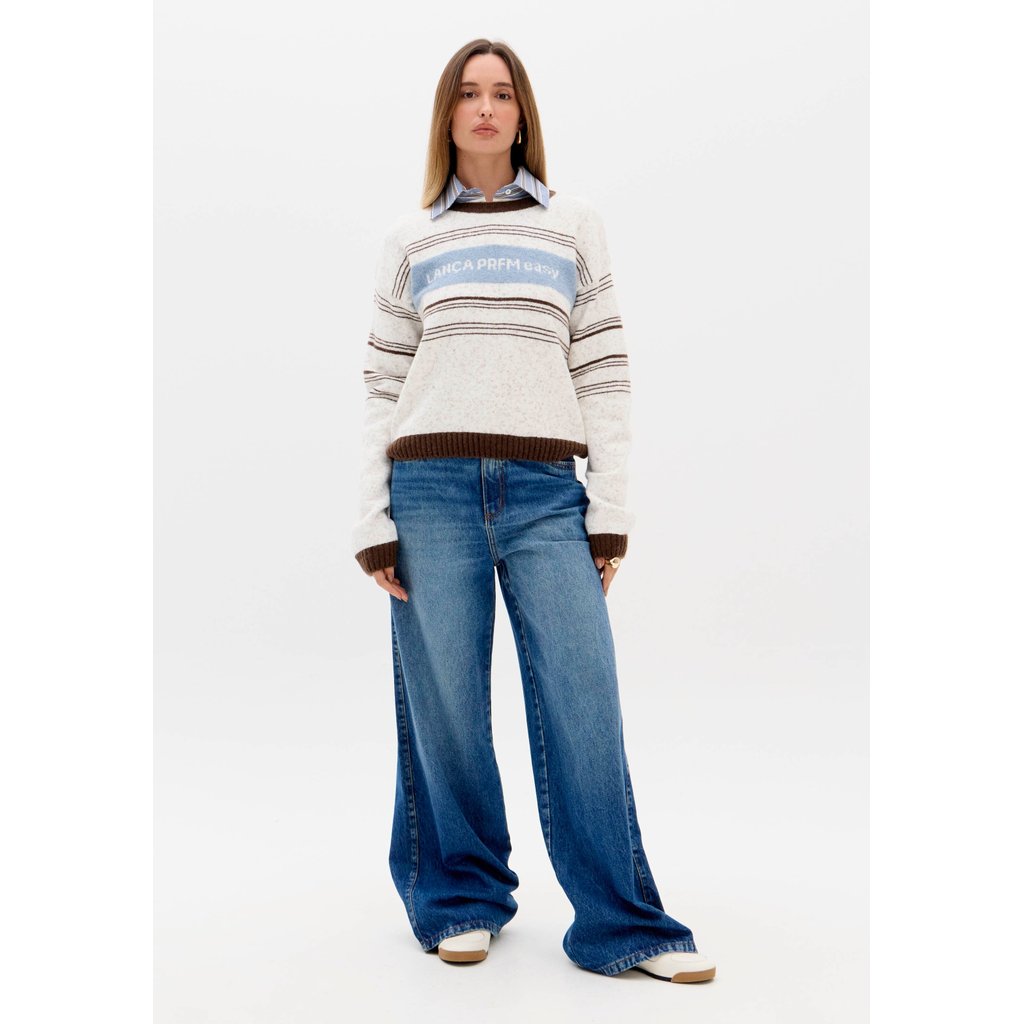 Calça Jeans Wide Leg Com Cintura Super Alta