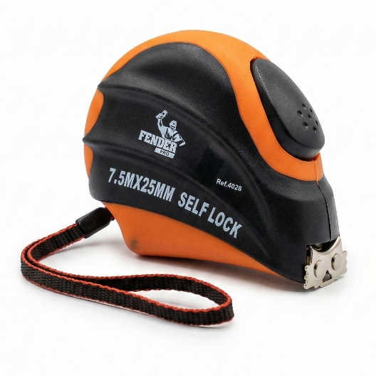 Trena Profissional 7.5m x 25mm Emborrachada Fender Self Lock e Ponta Magnética 4028