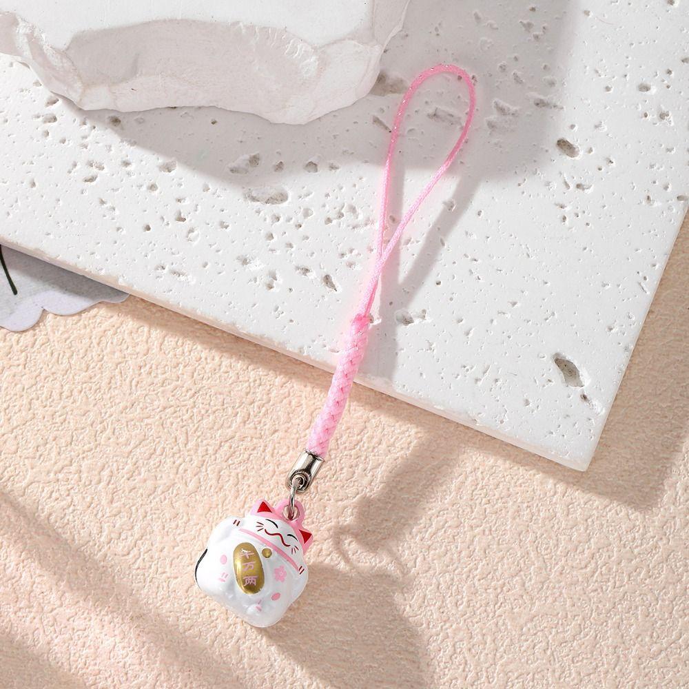 SVEICNA Lucky Cat Phone Charms , Short Maneki Neko Chain , Ins Fortune Keychain