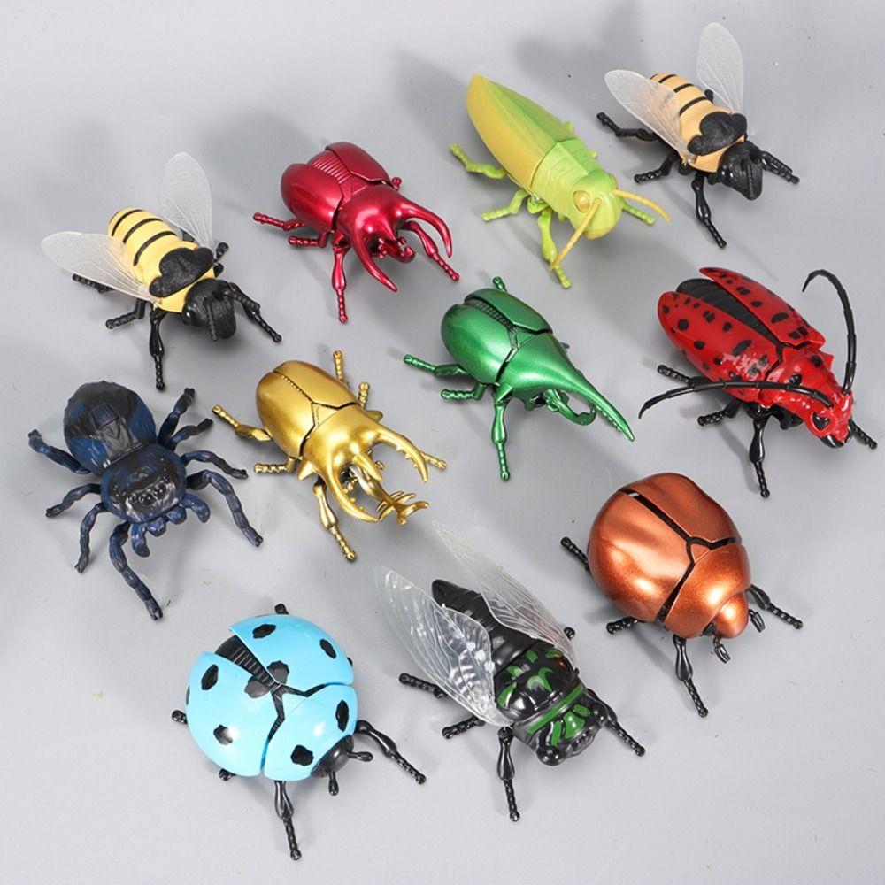 Brinquedo Modelo De Inseto TEVO , Animais De Plástico Cicada Scarab Chain Winding Insect Toys , Bee Beetle Wind Up